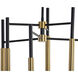 Hewitt 6 Light 21.25 inch Black / Brass / Black Chandelier Ceiling Light, Large